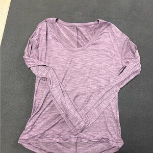 lululemon athletica Heathered Purple Long Sleeve Tee
